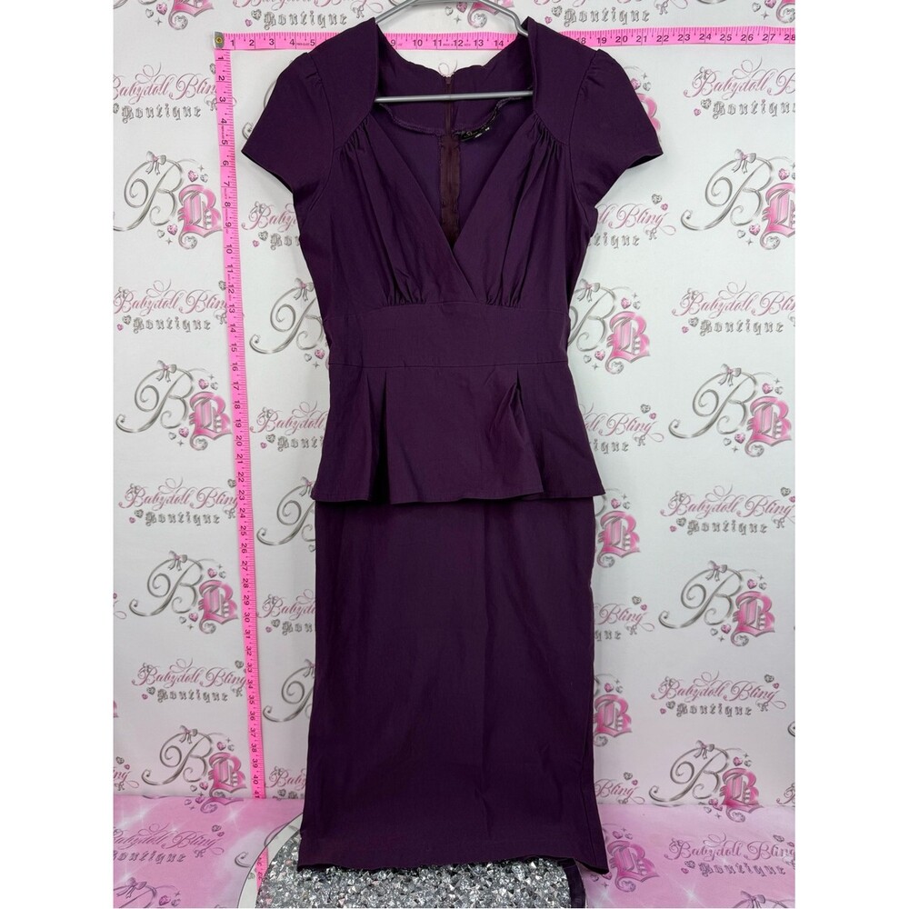 Stop Staring dress long Plum Purple Peplum Dress